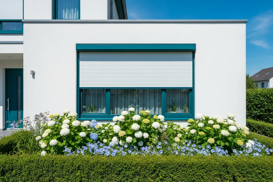Maison avec jardin sur un coteau
